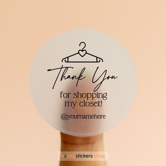 Thank You For Shopping My Closet Stickers with Name • Poshmark Stickers - Picture 16 of 17